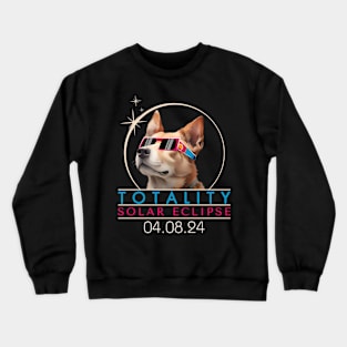 Total Solar Eclipse 2024 Totality 04.08.24 Dog Lovers Crewneck Sweatshirt